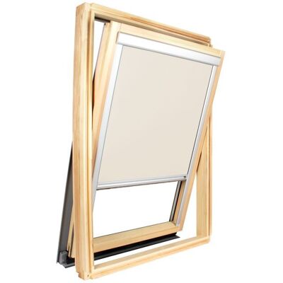 AVOSDIM Store Occultant Compatible ROTO ® - Vitrage H63.5 X 40cm - Beige Beige - Publicité AVOSDIM Store Occultant Compatible ROTO ® - Vitrage H63.5 X 40cm - Beige Beige - Publicité