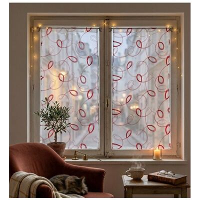 Eden Paire de voilages 60 x 90 cm Hoop rouge Rouge - Publicité Eden Paire de voilages 60 x 90 cm Hoop rouge Rouge - Publicité