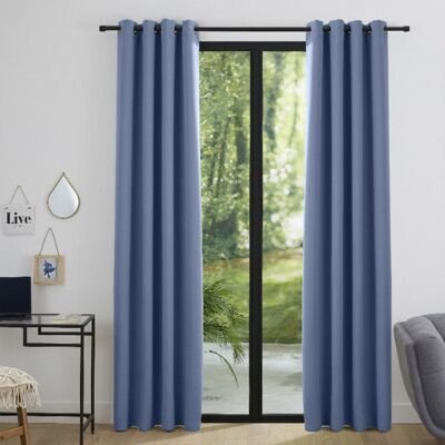 UNIVERS DECOR Bleuet Lot de 2 Rideaux occultants - Rideaux - Publicité UNIVERS DECOR Bleuet Lot de 2 Rideaux occultants - Rideaux - Publicité