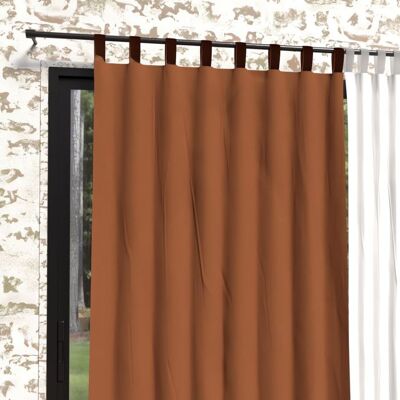 SOLEIL D'OCRE Rideau à pattes en microfibre lavée 135x250 cm BOHEME terra par Soleil dOcre Orange - Publicité SOLEIL D'OCRE Rideau à pattes en microfibre lavée 135x250 cm BOHEME terra par Soleil dOcre Orange - Publicité