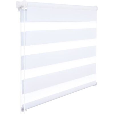 WOLTU Double Store Enrouleur Directement sans perçage Réglage de rideau latéral translucide 50x150cm Blanc Blanc - Publicité WOLTU Double Store Enrouleur Directement sans perçage Réglage de rideau latéral translucide 50x150cm Blanc Blanc - Publicité
