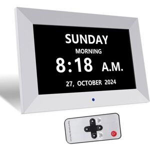 ®RisingFF Horloge numérique adaptée à la démence avec date jour et heure intensité variable cadre photo numérique HD 7 - Publicité ®RisingFF Horloge numérique adaptée à la démence avec date jour et heure intensité variable cadre photo numérique HD 7 - Publicité