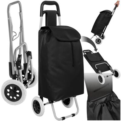 Chariot - TECTAKE - Chariot de course pliable avec 2 roulettes 35 L en polyester facile à manoeuvrer 35 x 90 5 x 28 cm - Noir Noir - Publicité Chariot - TECTAKE - Chariot de course pliable avec 2 roulettes 35 L en polyester facile à manoeuvrer 35 x 90 5 x 28 cm - Noir Noir - Publicité