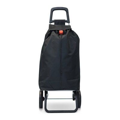 CADDIE - Chariot de course - 100% Polyester 600D - Capacité 50L - 2 grandes roues - Noir Noir - Publicité CADDIE - Chariot de course - 100% Polyester 600D - Capacité 50L - 2 grandes roues - Noir Noir - Publicité
