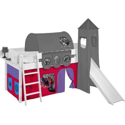 Rideaux - DISNEY - Spiderman - 100% coton - Pour lit mezzanine - Facile à installer Rouge - Publicité Rideaux - DISNEY - Spiderman - 100% coton - Pour lit mezzanine - Facile à installer Rouge - Publicité