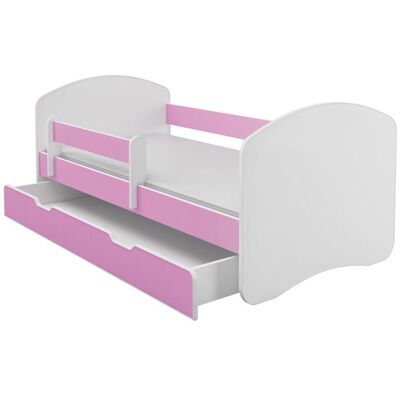 Lit Enfant Bébé 140x70 + TIROIR Matelas Sommier Gratuite Rose ACMA II Rose - Publicité Lit Enfant Bébé 140x70 + TIROIR Matelas Sommier Gratuite Rose ACMA II Rose - Publicité