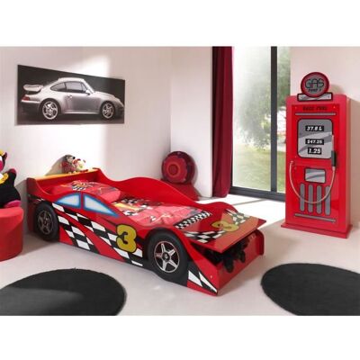 vipack FUN Lit enfant Toddler Race Car+armoire Gas Pump Rouge - Publicité vipack FUN Lit enfant Toddler Race Car+armoire Gas Pump Rouge - Publicité