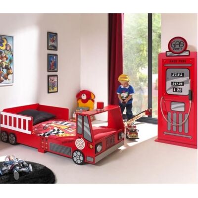 Vipack - FUN Lit pompier enfant + armoire - Rouge Rouge - Publicité Vipack - FUN Lit pompier enfant + armoire - Rouge Rouge - Publicité