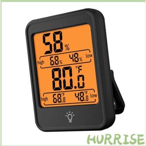 Garosa Thermomètre hygromètre numérique Thermomètre et hygromètre numérique à affichage clair haute jardin barometre Noir - Publicité Garosa Thermomètre hygromètre numérique Thermomètre et hygromètre numérique à affichage clair haute jardin barometre Noir - Publicité
