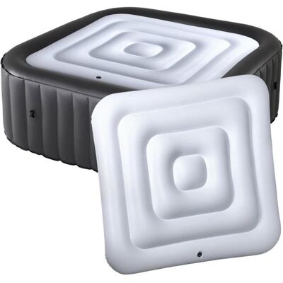 Bâche gonflable - 162 cm - Bâche thermique carrée pour jacuzzi - Pour jacuzzi - Pour lextérieur - 6 personnes - Publicité Bâche gonflable - 162 cm - Bâche thermique carrée pour jacuzzi - Pour jacuzzi - Pour lextérieur - 6 personnes - Publicité