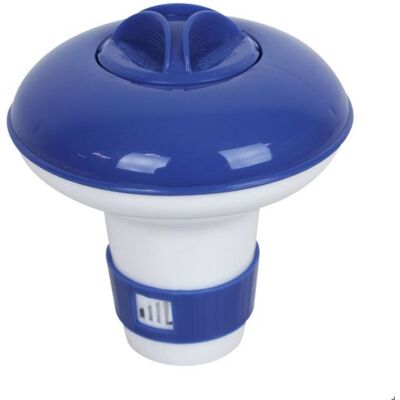 Diffuseur de chlore et de brome flottant réglable Ø 13 cm - Linxor Bleu - Publicité Diffuseur de chlore et de brome flottant réglable Ø 13 cm - Linxor Bleu - Publicité
