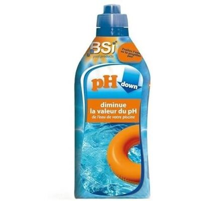 PH moins - BSI - pH down liquide - Pour diminuer et stabiliser le pH - Idéal pour piscine et spa - Pour une baignade agréable - 1L - Publicité PH moins - BSI - pH down liquide - Pour diminuer et stabiliser le pH - Idéal pour piscine et spa - Pour une baignade agréable - 1L - Publicité