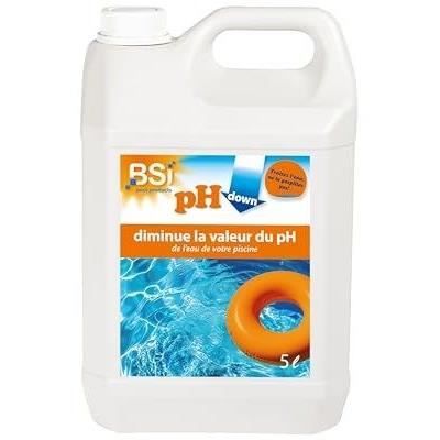 PH moins - BSI - pH down liquide - Pour diminuer et stabiliser le pH - Idéal pour piscine et spa - Pour une baignade agréable - 5L - Publicité PH moins - BSI - pH down liquide - Pour diminuer et stabiliser le pH - Idéal pour piscine et spa - Pour une baignade agréable - 5L - Publicité