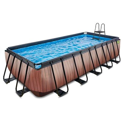 EXIT TOYS EXIT Wood Piscine Tubulaire 540x250x122cm – Piscine Hors Sol – avec Pompe de Filtration – Marron Marron - Publicité EXIT TOYS EXIT Wood Piscine Tubulaire 540x250x122cm – Piscine Hors Sol – avec Pompe de Filtration – Marron Marron - Publicité