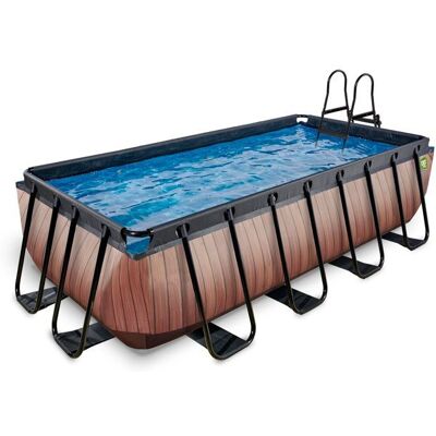 EXIT TOYS Piscine hors sol - EXIT Wood - Rectangle - 7020 L - Marron - Filtre à cartouche - Acier Marron - Publicité EXIT TOYS Piscine hors sol - EXIT Wood - Rectangle - 7020 L - Marron - Filtre à cartouche - Acier Marron - Publicité