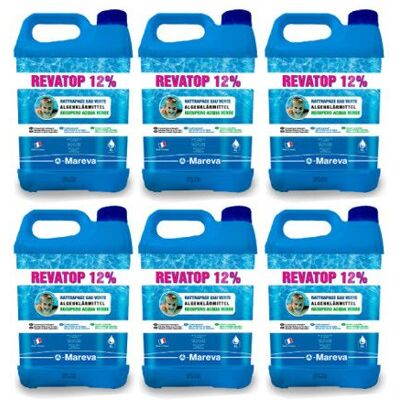 Lot de 6 algicides MAREVA REVATOP 12 % - 5 L - 000124Ux6 - Publicité Lot de 6 algicides MAREVA REVATOP 12 % - 5 L - 000124Ux6 - Publicité