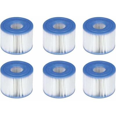 Cartouches de filtre - FOLAYA - S1 - Lot de 6 - Compatible Intex Pure Spa - Fibre dacron Blanc - Publicité Cartouches de filtre - FOLAYA - S1 - Lot de 6 - Compatible Intex Pure Spa - Fibre dacron Blanc - Publicité