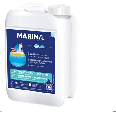 Marina - OxygenActive - Sans chlore - 3L - Pool treatment - Publicité Marina - OxygenActive - Sans chlore - 3L - Pool treatment - Publicité