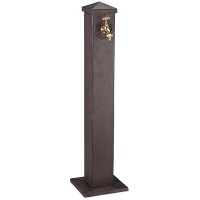 Colonne deau Relaxdays carrée style antique avec robinet raccord 3/4 pouce en métal fontaine sur pied 91 cm marron Marron - Publicité Colonne deau Relaxdays carrée style antique avec robinet raccord 3/4 pouce en métal fontaine sur pied 91 cm marron Marron - Publicité