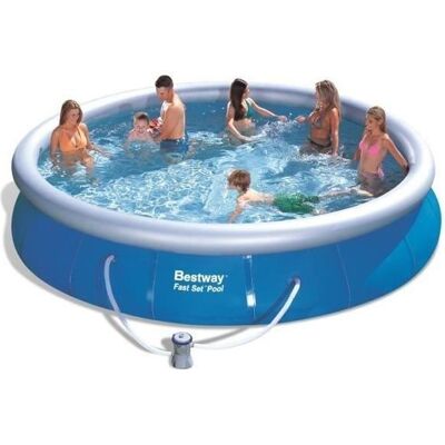 Piscine autoportante - BESTWAY - Fast Set Pools - Ronde - Ø457m - 7 800 L Bleu - Publicité Piscine autoportante - BESTWAY - Fast Set Pools - Ronde - Ø457m - 7 800 L Bleu - Publicité