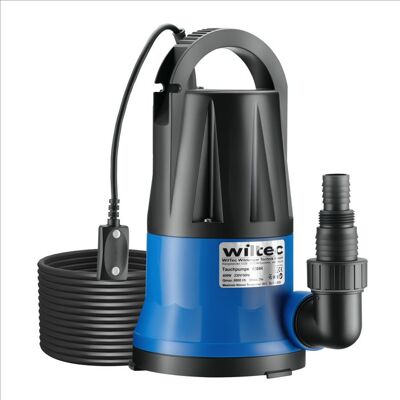 Wiltec Pompe à eau immergée à aspiration plate 400 W – Jusqu’à 1 mm – 6000 l/h – Refoulement max. 7 m profondeur max. 7 m – Capteur Bleu - Publicité Wiltec Pompe à eau immergée à aspiration plate 400 W – Jusqu’à 1 mm – 6000 l/h – Refoulement max. 7 m profondeur max. 7 m – Capteur Bleu - Publicité