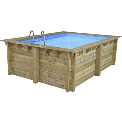 Piscine bois rectangle Maldives - 3.20 x 3.20 x 1.24 m Marron - Publicité Piscine bois rectangle Maldives - 3.20 x 3.20 x 1.24 m Marron - Publicité