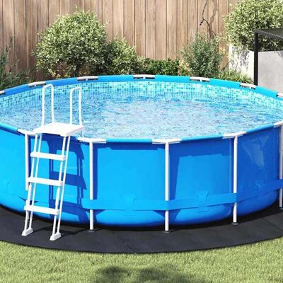 vidaXL Housse de piscine ronde noire Ø 396 cm imperméable finition mate pour lextérieur. Texture lisse facile à 42009115 Bleu - Publicité vidaXL Housse de piscine ronde noire Ø 396 cm imperméable finition mate pour lextérieur. Texture lisse facile à 42009115 Bleu - Publicité