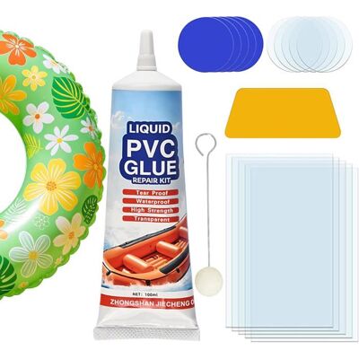 NOBRAND Kit de Réparation Piscine 100ML Rustine Piscine Imperméable avec 15 Patchs & Accessoires Colle PVC pour Piscine Gonflable Spa - Publicité NOBRAND Kit de Réparation Piscine 100ML Rustine Piscine Imperméable avec 15 Patchs & Accessoires Colle PVC pour Piscine Gonflable Spa - Publicité