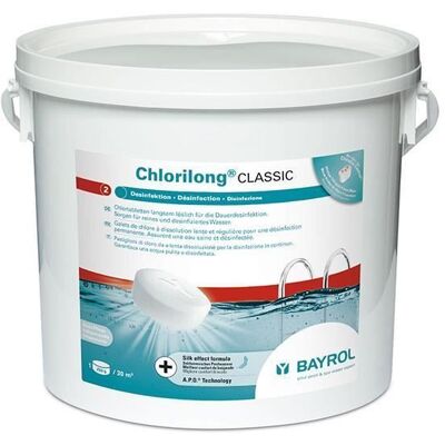 Bayrol Chlorilong Classic - Pastilles de Chlore pour Piscine - 5 kg - Publicité Bayrol Chlorilong Classic - Pastilles de Chlore pour Piscine - 5 kg - Publicité