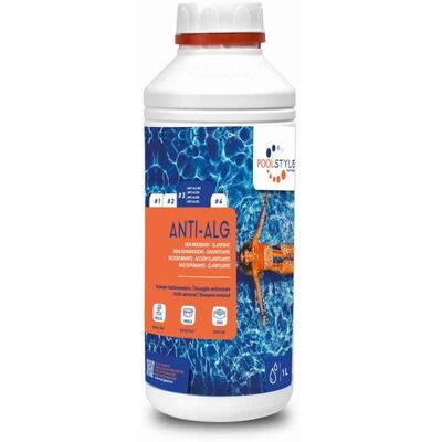 POOLSTYLE - Bidon antialgue 1L C/6 P/504 scp - Anti-algues piscine - Publicité POOLSTYLE - Bidon antialgue 1L C/6 P/504 scp - Anti-algues piscine - Publicité