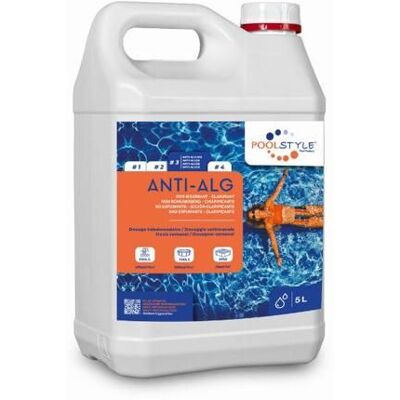 Poolstyle - PSL-500-0013 - Bleu - 5 L - Algicide liquide - Publicité Poolstyle - PSL-500-0013 - Bleu - 5 L - Algicide liquide - Publicité