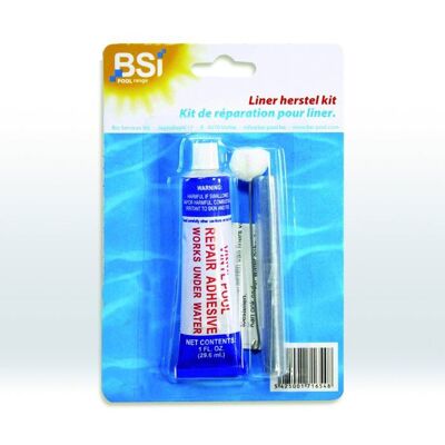 Kit réparation liner - BSI - Kit étanchéité - Réparation trous et fissures - Piscine & spa - Utilisation simple Bleu - Publicité Kit réparation liner - BSI - Kit étanchéité - Réparation trous et fissures - Piscine & spa - Utilisation simple Bleu - Publicité