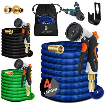 Tuyau de Jardin Premium KESSER - 30 M, Bleu, Extensible, avec Pistolet - Publicité Tuyau de Jardin Premium KESSER - 30 M, Bleu, Extensible, avec Pistolet - Publicité