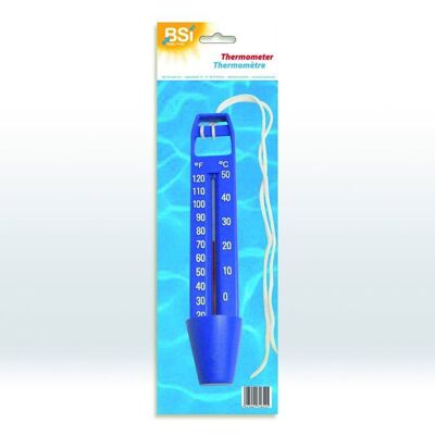 Thermomètre piscine - BSI - Thermomètre 26 cm - Étanche - Flottant ou suspendu - Lecture facile Bleu - Publicité Thermomètre piscine - BSI - Thermomètre 26 cm - Étanche - Flottant ou suspendu - Lecture facile Bleu - Publicité