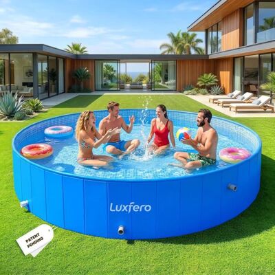 NOBRAND Piscine ronde hors sol 228x228x50 cm cadre tubulaire renforcé pliable et facile à ranger pour enfants et adultes - Publicité NOBRAND Piscine ronde hors sol 228x228x50 cm cadre tubulaire renforcé pliable et facile à ranger pour enfants et adultes - Publicité