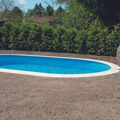 Aqualux - Piscine ovale enterrée en acier - 1,50x7x3,5m - 31m3 - Publicité Aqualux - Piscine ovale enterrée en acier - 1,50x7x3,5m - 31m3 - Publicité