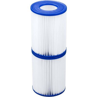SANS MARQUE Cartouche filtrante Bestway Flowclear Type II filtre pour piscine et spa Bestway installation facilefiltre de nettoyage lot de 2 - Publicité SANS MARQUE Cartouche filtrante Bestway Flowclear Type II filtre pour piscine et spa Bestway installation facilefiltre de nettoyage lot de 2 - Publicité