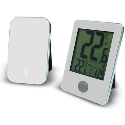 Thermomètre - Otio - 936067 - Sans fil - Capteur extérieur - Affichage LCD Blanc - Publicité Thermomètre - Otio - 936067 - Sans fil - Capteur extérieur - Affichage LCD Blanc - Publicité