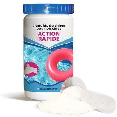 Chlore choc - BSI - Dissolution rapide - Désinfection de leau - Spécial bactéries - Idéal pour piscine et spa - Granulé - 1kg Blanc - Publicité Chlore choc - BSI - Dissolution rapide - Désinfection de leau - Spécial bactéries - Idéal pour piscine et spa - Granulé - 1kg Blanc - Publicité