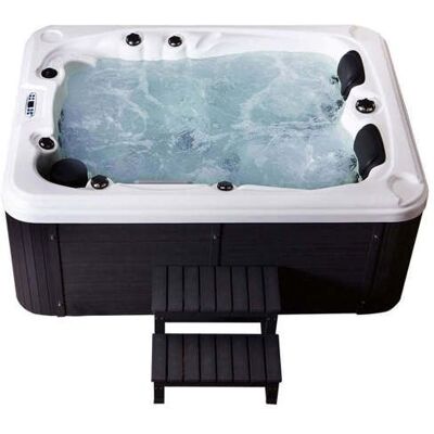 Home Deluxe - Jacuzzi extérieur plage - Couverture thermique & Escalier - Publicité Home Deluxe - Jacuzzi extérieur plage - Couverture thermique & Escalier - Publicité