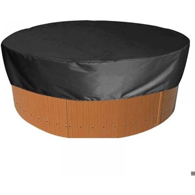ARTICLES DUSAGE QUOTIDIEN Housse de protection ronde pour jacuzzi (noire 190 x 30 cm) tissu Oxford imperméable 190T argenté protection UV et coupevent - Publicité ARTICLES DUSAGE QUOTIDIEN Housse de protection ronde pour jacuzzi (noire 190 x 30 cm) tissu Oxford imperméable 190T argenté protection UV et coupevent - Publicité