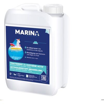 Marina - Oxygen Active - 5L - Traitement de piscine - Publicité Marina - Oxygen Active - 5L - Traitement de piscine - Publicité