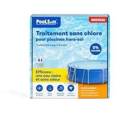 BSI Désinfection sans chlore - PooLSan - Kit hors-sol - Pour la désinfection de votre eau de piscine - - Publicité BSI Désinfection sans chlore - PooLSan - Kit hors-sol - Pour la désinfection de votre eau de piscine - - Publicité