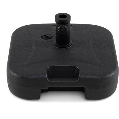 Pieds de Parasol COSTWAY Carré Noir 20L Charge 27kg Pour Mât Ø33/38/48mm Base HDPE Pour Jardins Piscines et Arrière-cours Noir - Publicité Pieds de Parasol COSTWAY Carré Noir 20L Charge 27kg Pour Mât Ø33/38/48mm Base HDPE Pour Jardins Piscines et Arrière-cours Noir - Publicité