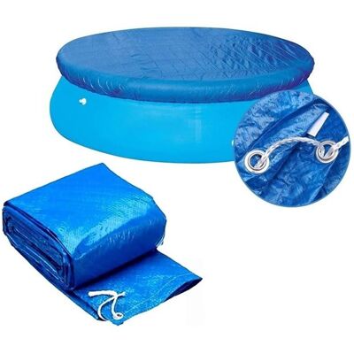 NOBRAND Bâche pour Piscine RondeCouverture de Piscine pour piscines Hors Sol Bâche Anti-poussière pour piscines gonflables (305cm/10ft) Bleu - Publicité NOBRAND Bâche pour Piscine RondeCouverture de Piscine pour piscines Hors Sol Bâche Anti-poussière pour piscines gonflables (305cm/10ft) Bleu - Publicité