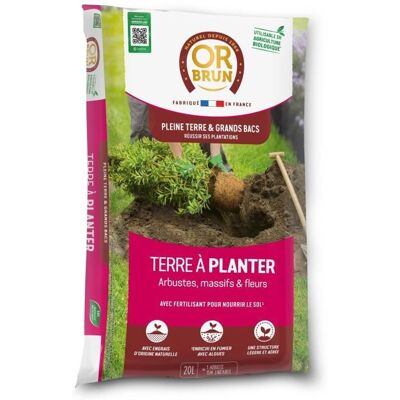 Terre à planter - OR BRUN - OBRTAP20N - 20 L Marron - Publicité Terre à planter - OR BRUN - OBRTAP20N - 20 L Marron - Publicité