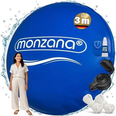 MONZANA® Coussin de piscine hivernage 3m XXL rond résistant chlore cordes PVC -20°C double couture valve 6 œillets coussin gonflable Bleu - Publicité MONZANA® Coussin de piscine hivernage 3m XXL rond résistant chlore cordes PVC -20°C double couture valve 6 œillets coussin gonflable Bleu - Publicité