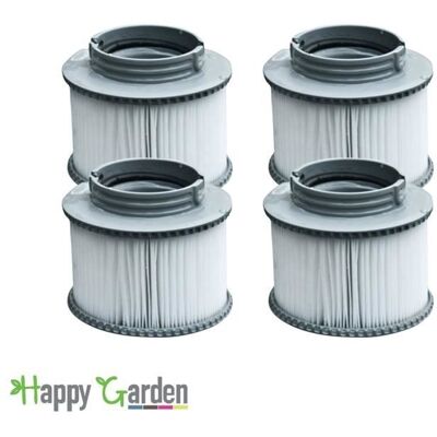 Lot de 4 cartouches filtrantes à baïonnette pour spa gonflable MSPA Blanc Blanc - Publicité Lot de 4 cartouches filtrantes à baïonnette pour spa gonflable MSPA Blanc Blanc - Publicité