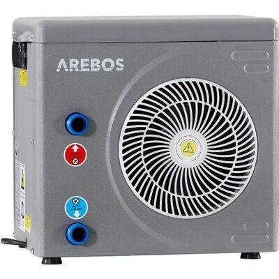 AREBOS Pompe à chaleur pour piscines jusquà 9000L de capacité deau Chauffage de piscine 39 kW Raccordement deau Ø 32/38 mm Gris - Publicité AREBOS Pompe à chaleur pour piscines jusquà 9000L de capacité deau Chauffage de piscine 39 kW Raccordement deau Ø 32/38 mm Gris - Publicité