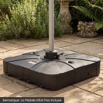 Pied de Parasol COSTWAY avec Roulettes - Remplissable 170 kg Sable& Eau/155 kg Sable/126 kg Eau HDPE 88 x 88 x 20 CM Noir - Publicité Pied de Parasol COSTWAY avec Roulettes - Remplissable 170 kg Sable& Eau/155 kg Sable/126 kg Eau HDPE 88 x 88 x 20 CM Noir - Publicité